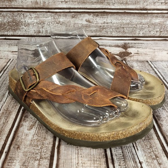 Mountain Sole Shoes Mountain Sole Womens 9 Brown Leather Footbed